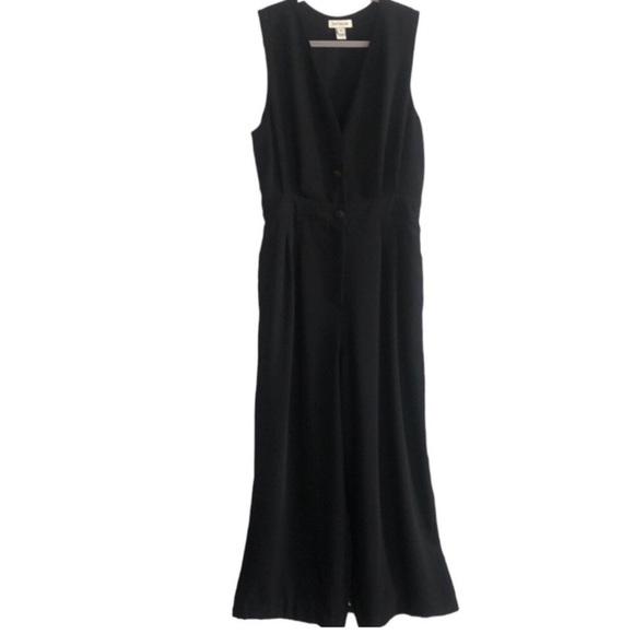 Ann Taylor  Deep V Neck Wide Leg Romper/Jumpsuit Size 14 - Picture 1 of 12